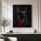 Custom Cool Dog Portrait Canvas Wall Art