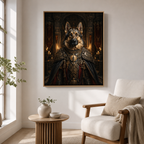 Custom Medieval Royal Pet Portrait Canvas