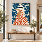 Tropical Fashion Woman Canvas Wall Art