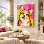 Custom Pet Portrait Pop Art Canvas Wall Art - personalized canvas detail 6