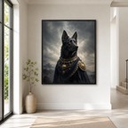 Custom Royal Guardian Pet Portrait Canvas Wall Art