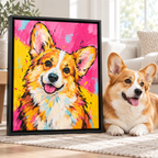 Custom Pet Portrait Pop Art Canvas Wall Art - personalized canvas preview
