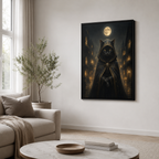 Custom Gothic Hooded Pet Portrait Canvas Wall Art