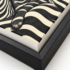 Black Cat Optical Illusion Striped Canvas Wall Art - canvas detail view 9