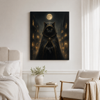 Custom Gothic Hooded Pet Portrait Canvas Wall Art
