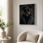 Custom Stylish Dog Portrait Canvas Wall Art