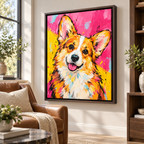 Custom Pet Portrait Pop Art Canvas Wall Art - personalized canvas detail 9