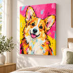 Custom Pet Portrait Pop Art Canvas Wall Art - personalized canvas detail 8