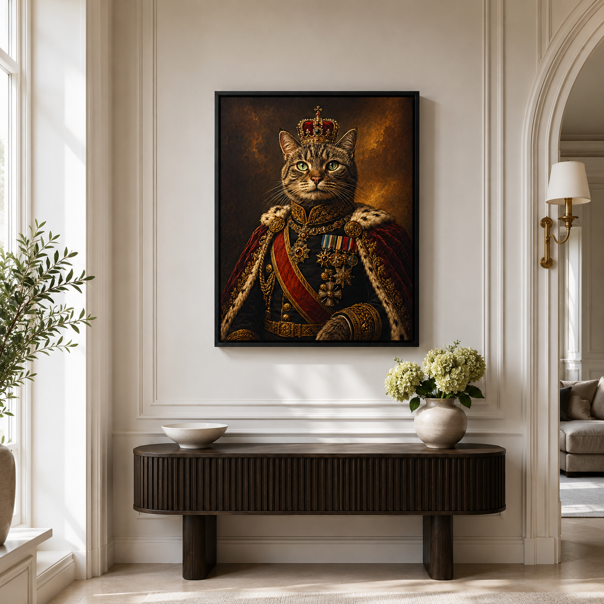 Custom Royal Pet Portrait Canvas