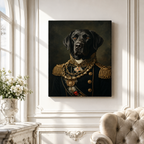 Custom Royal Military Pet Portrait Canvas
