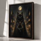 Custom Gothic Hooded Pet Portrait Canvas Wall Art