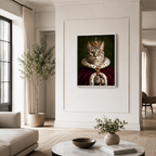 Custom Royal Pet Portrait Canvas - custom portrait canvas detail