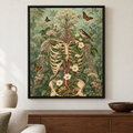 Vintage Botanical Human Anatomy Canvas Wall Art