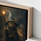 Custom Magical Wizard Pet Portrait Canvas Wall Art