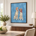 Funny Dalmatian Dogs in Sunglasses Canvas Wall Art