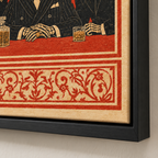 Vintage Skeleton Gangsters Canvas Wall Art