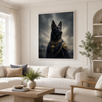 Custom Royal Guardian Pet Portrait Canvas Wall Art