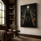 Custom Gothic Hooded Pet Portrait Canvas Wall Art