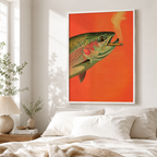 Smoking Trout Canvas Wall Art Aura Canvas