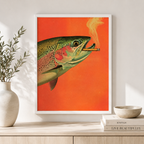Smoking Trout Canvas Wall Art Aura Canvas