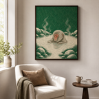 Snow Monkey Hot Spring Canvas Wall Art