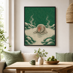 Snow Monkey Hot Spring Canvas Wall Art