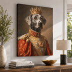 Custom Royal Pet Portrait Canvas - Personalized Dog King Painting Aura Canvas