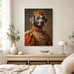 Custom Royal Pet Portrait Canvas - Personalized Dog King Painting Aura Canvas
