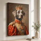Custom Royal Pet Portrait Canvas - Personalized Dog King Painting Aura Canvas