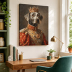 Custom Royal Pet Portrait Canvas - Personalized Dog King Painting Aura Canvas