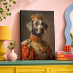 Custom Royal Pet Portrait Canvas - Personalized Dog King Painting Aura Canvas