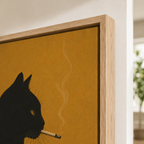 Rebel Black Cat Canvas Wall Art Aura Canvas