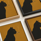Rebel Black Cat Canvas Wall Art Aura Canvas