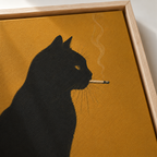 Rebel Black Cat Canvas Wall Art Aura Canvas