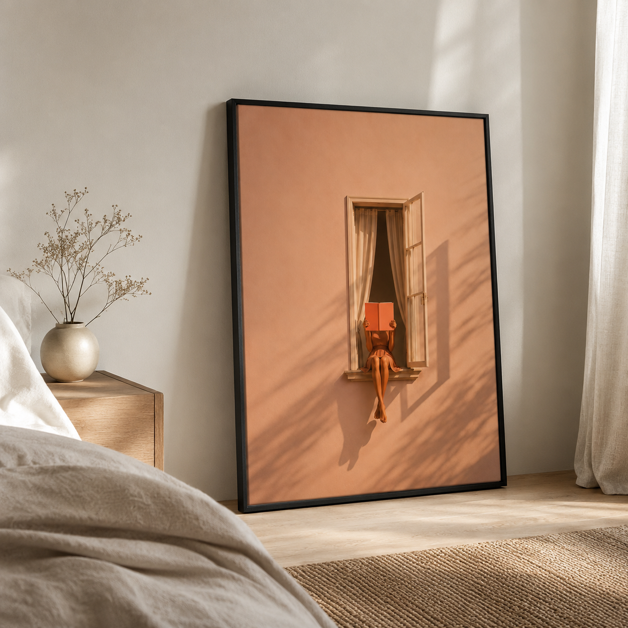 Woman Reading Canvas Wall Art