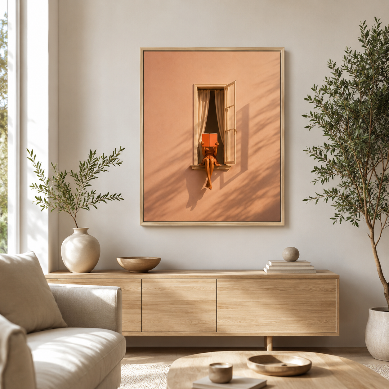 Woman Reading Canvas Wall Art