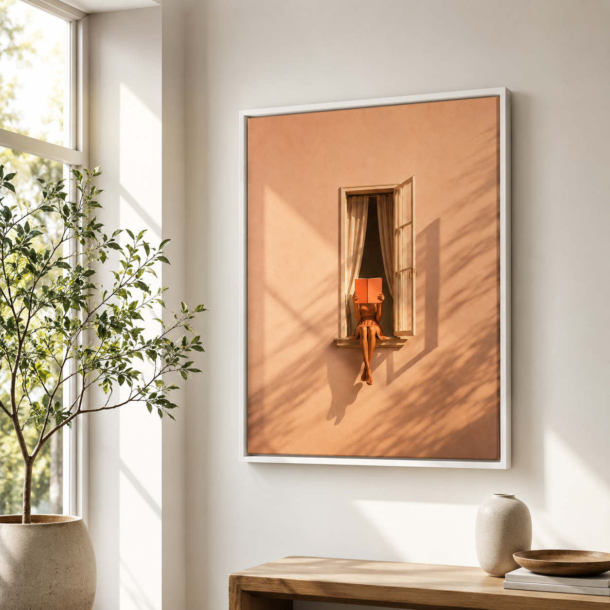 Woman Reading Canvas Wall Art