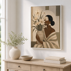 Woman With Flowers Canvas Wall Art