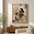 Woman With Flowers Canvas Wall Art
