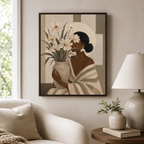 Woman With Flowers Canvas Wall Art