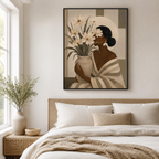 Woman With Flowers Canvas Wall Art