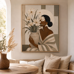 Woman With Flowers Canvas Wall Art