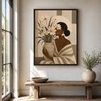 Woman With Flowers Canvas Wall Art