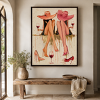 Girls Night Wine Canvas Wall Art