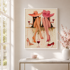 Girls Night Wine Canvas Wall Art