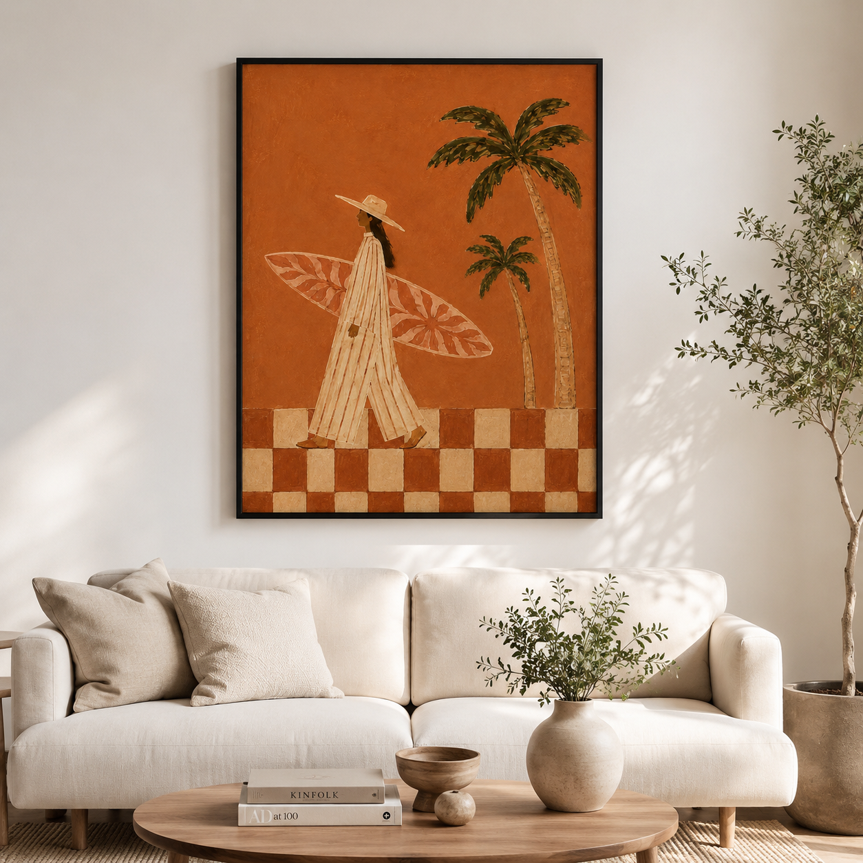 Surfer Girl Canvas Wall Art