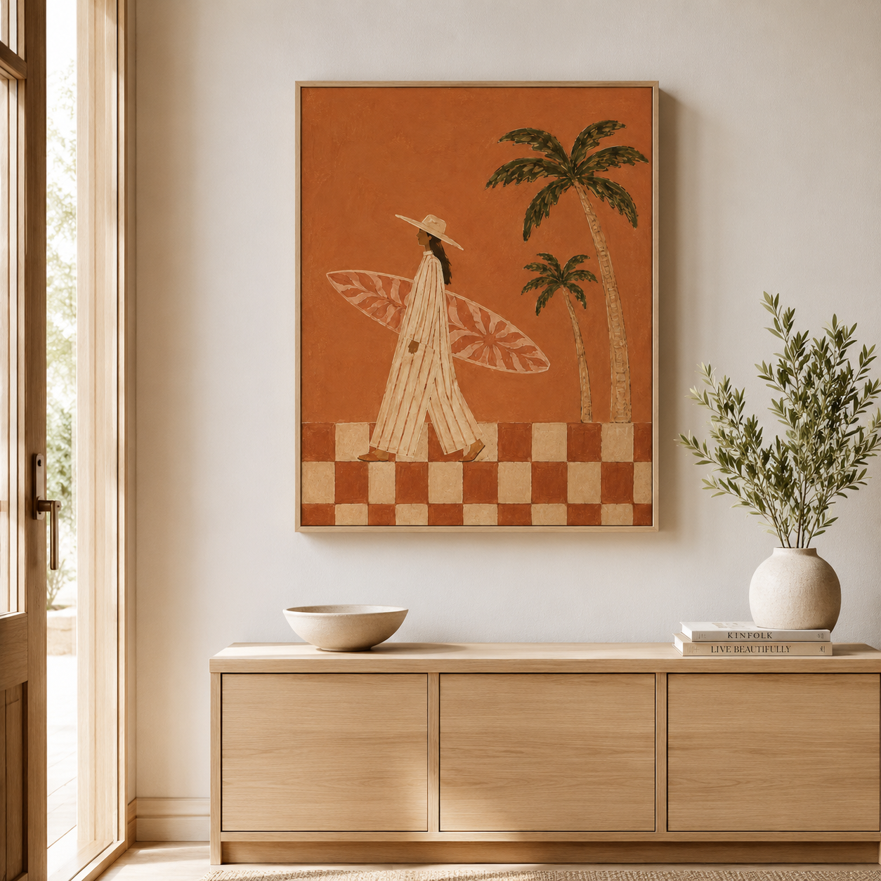 Surfer Girl Canvas Wall Art