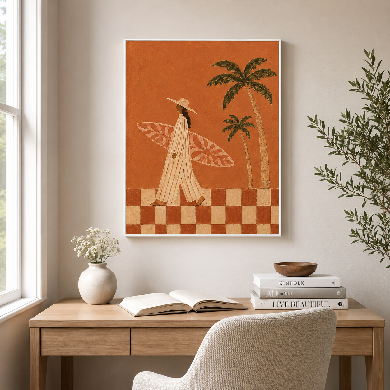 Surfer Girl Canvas Wall Art