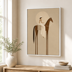 Woman Riding Horse Canvas Wall Art