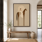 Woman Riding Horse Canvas Wall Art